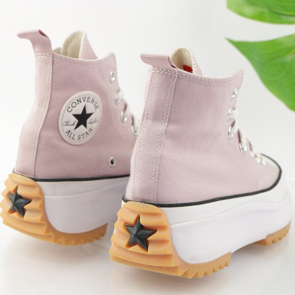 Converse Womens Run Star Hike Hi Sneaker Size 7 Pink White Platform Lace Up Shoe - Picture 3 of 14